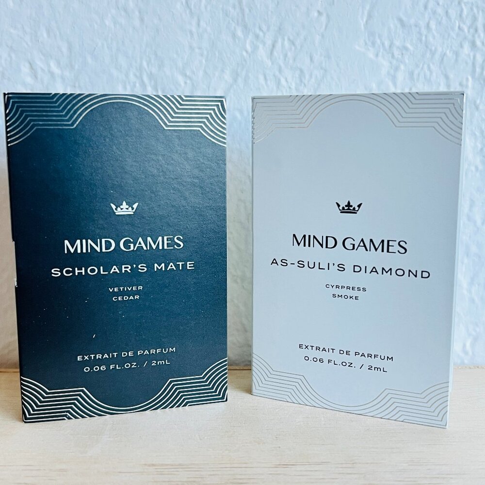 Mind Games EDP Unisex, As-Suli’s Diamond & Scholar’s Mate, Sample spray 2 ml ea.